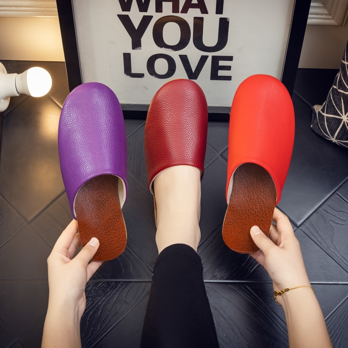 Fashion Black Leather Slippers - Flip Flop Leather Men review and price
